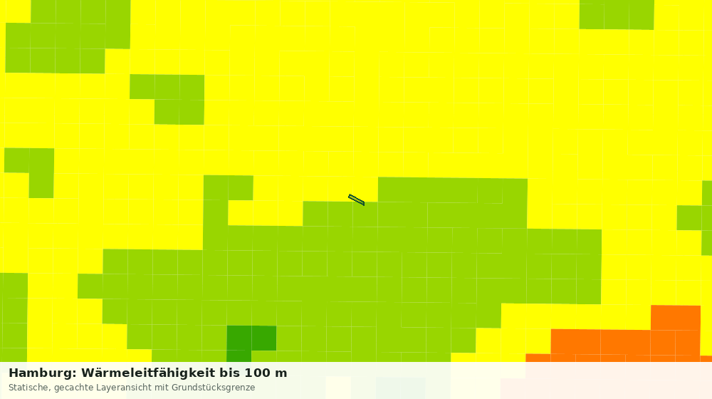 Statische Kartenansicht: Hamburg: Wärmeleitfähigkeit bis 100 m