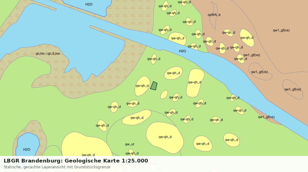 Statische Kartenansicht: LBGR Brandenburg: Geologische Karte 1:25.000