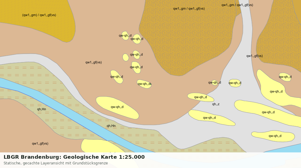 Statische Kartenansicht: LBGR Brandenburg: Geologische Karte 1:25.000