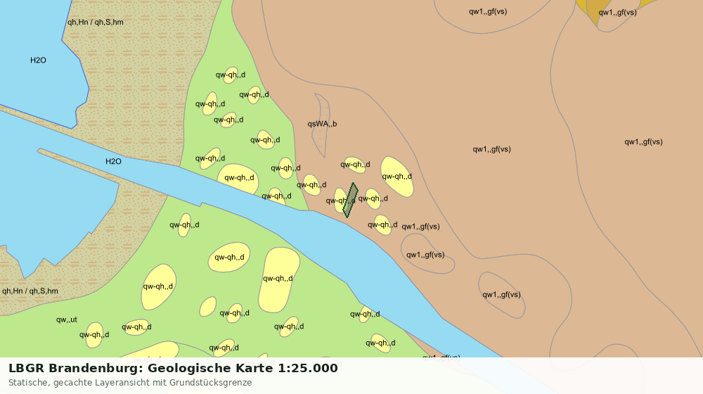 Statische Kartenansicht: LBGR Brandenburg: Geologische Karte 1:25.000