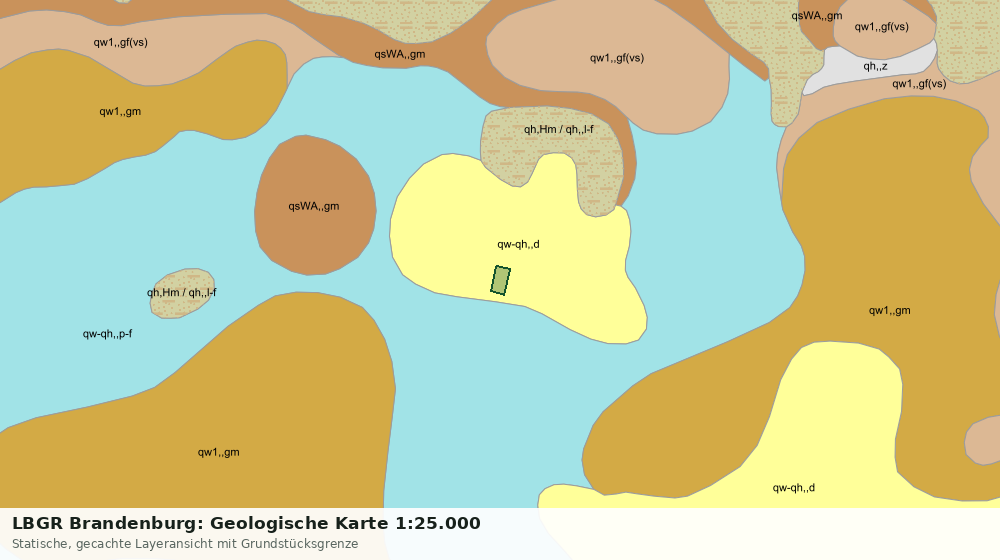 Statische Kartenansicht: LBGR Brandenburg: Geologische Karte 1:25.000