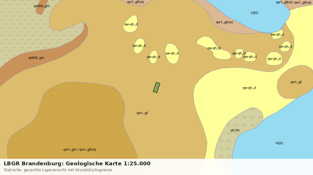 Statische Kartenansicht: LBGR Brandenburg: Geologische Karte 1:25.000