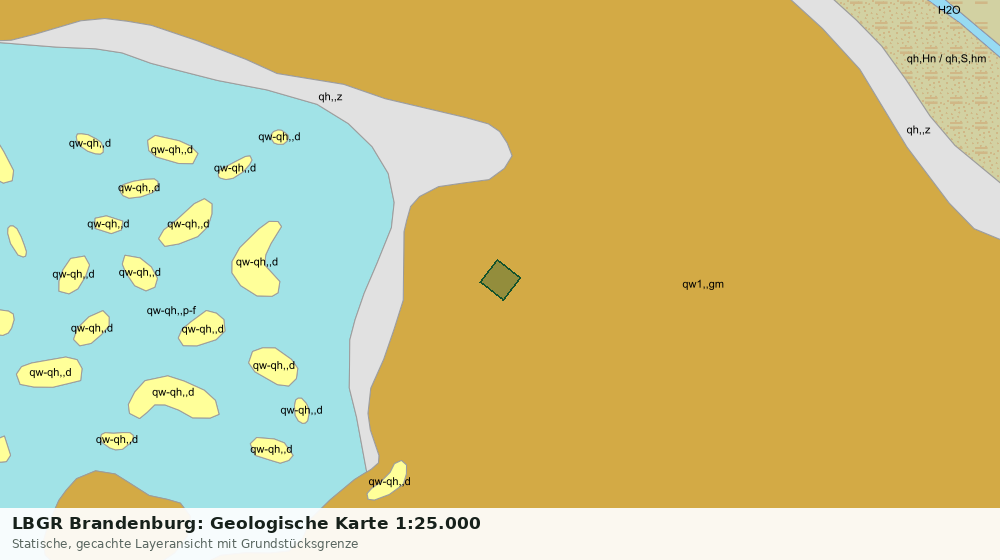 Statische Kartenansicht: LBGR Brandenburg: Geologische Karte 1:25.000