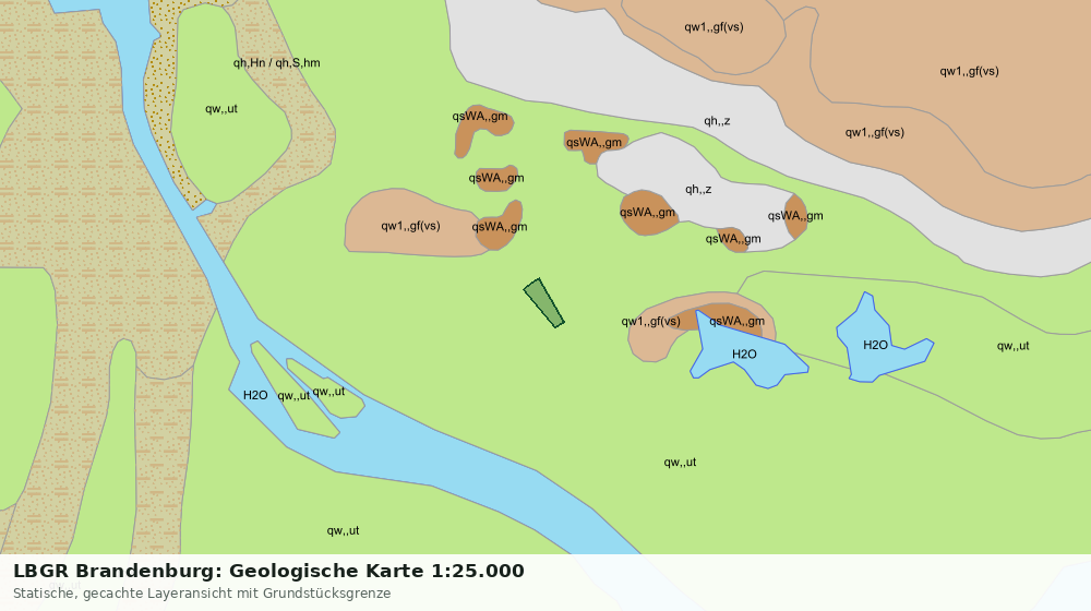 Statische Kartenansicht: LBGR Brandenburg: Geologische Karte 1:25.000
