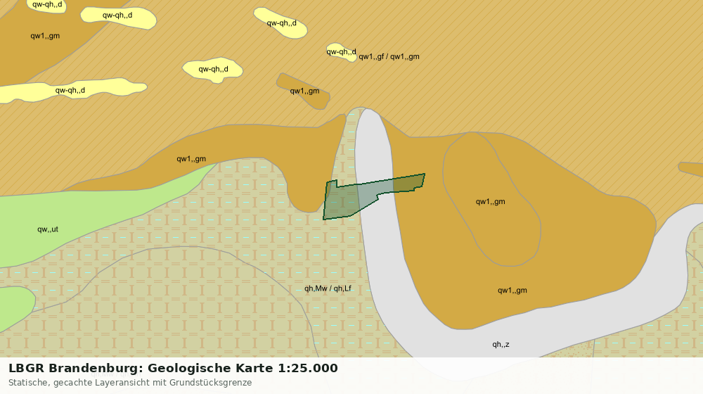 Statische Kartenansicht: LBGR Brandenburg: Geologische Karte 1:25.000
