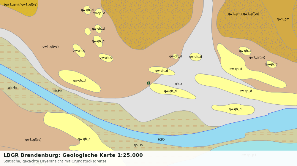 Statische Kartenansicht: LBGR Brandenburg: Geologische Karte 1:25.000