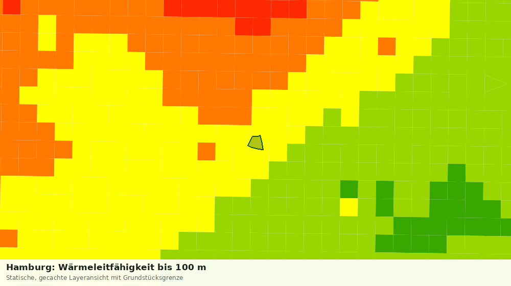 Statische Kartenansicht: Hamburg: Wärmeleitfähigkeit bis 100 m