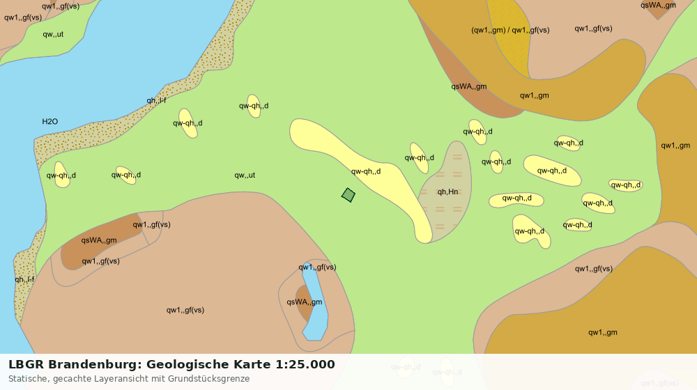 Statische Kartenansicht: LBGR Brandenburg: Geologische Karte 1:25.000