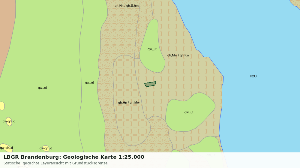 Statische Kartenansicht: LBGR Brandenburg: Geologische Karte 1:25.000