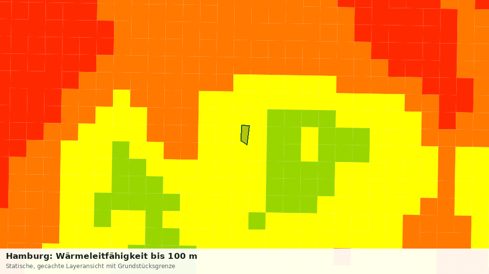 Statische Kartenansicht: Hamburg: Wärmeleitfähigkeit bis 100 m
