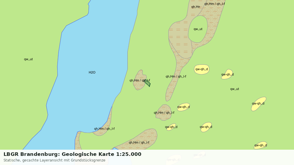 Statische Kartenansicht: LBGR Brandenburg: Geologische Karte 1:25.000