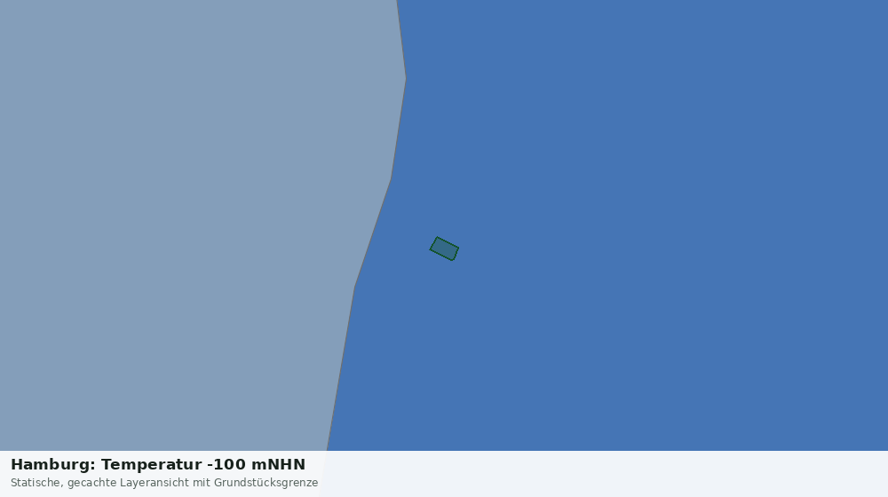Statische Kartenansicht: Hamburg: Temperatur -100 mNHN