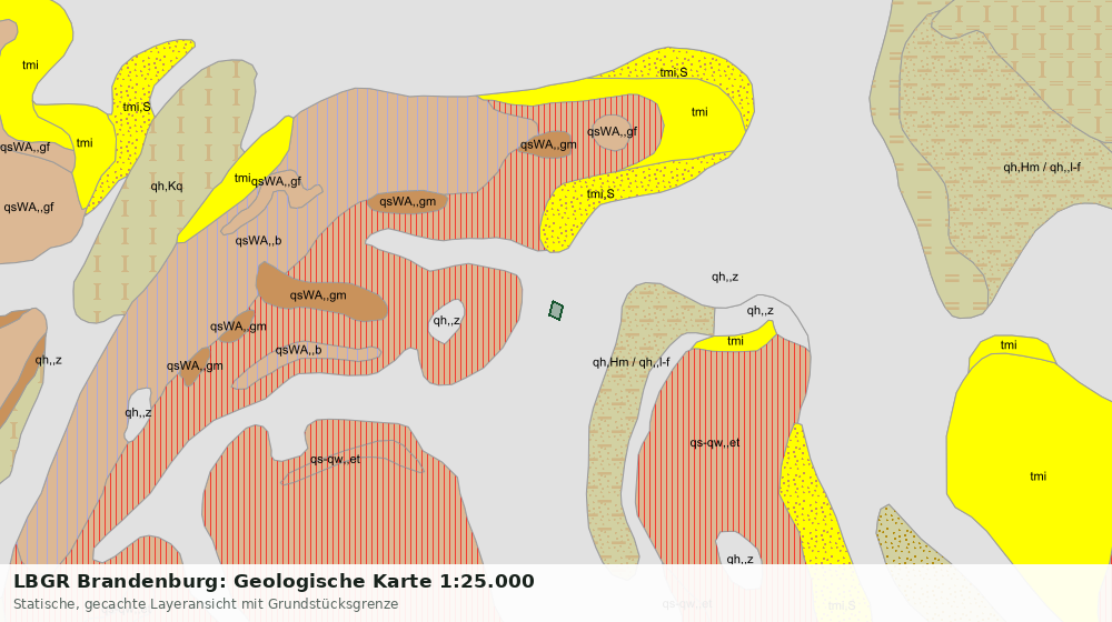 Statische Kartenansicht: LBGR Brandenburg: Geologische Karte 1:25.000