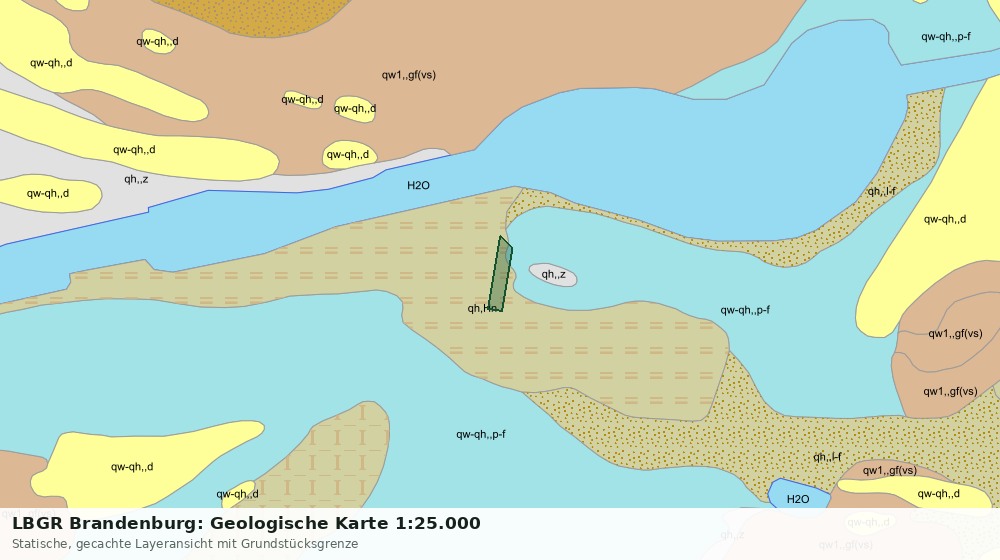 Statische Kartenansicht: LBGR Brandenburg: Geologische Karte 1:25.000