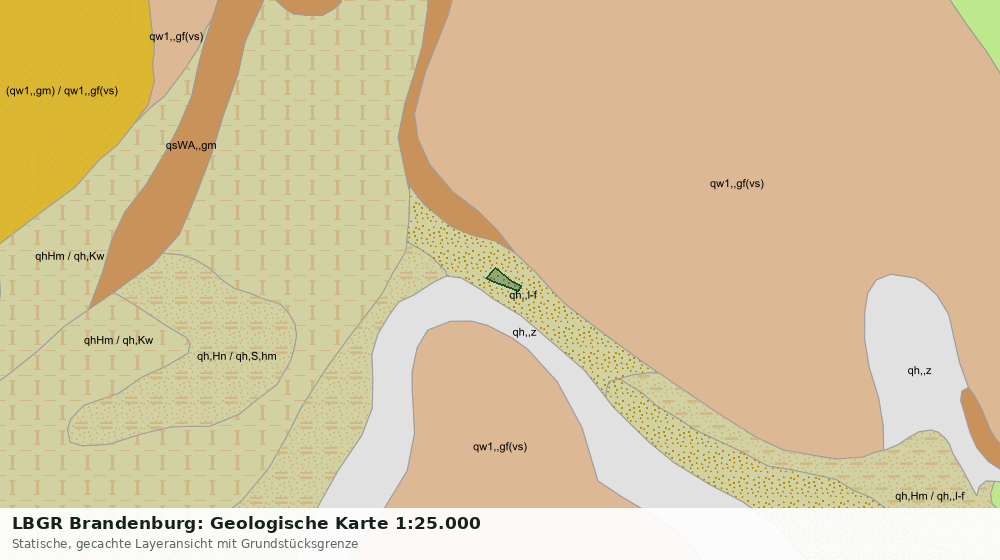 Statische Kartenansicht: LBGR Brandenburg: Geologische Karte 1:25.000