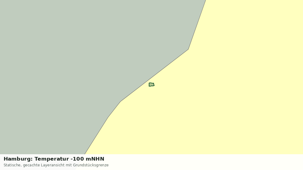 Statische Kartenansicht: Hamburg: Temperatur -100 mNHN