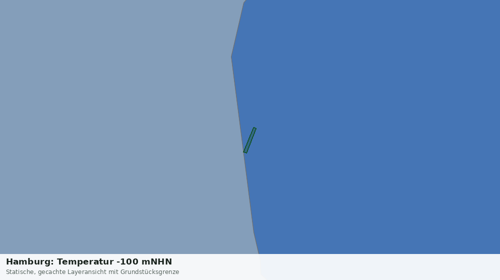 Statische Kartenansicht: Hamburg: Temperatur -100 mNHN