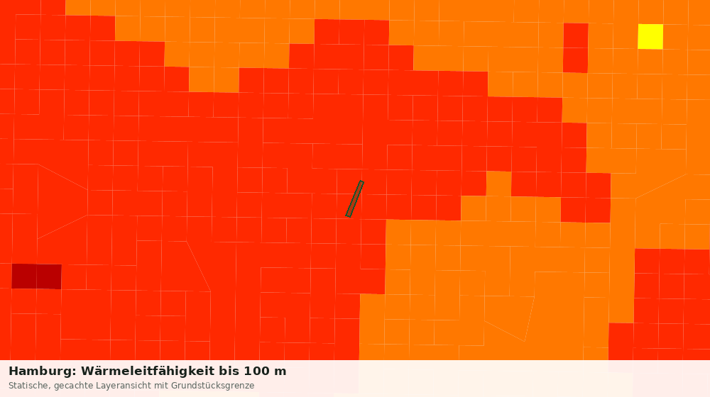 Statische Kartenansicht: Hamburg: Wärmeleitfähigkeit bis 100 m