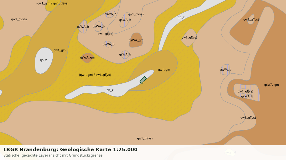 Statische Kartenansicht: LBGR Brandenburg: Geologische Karte 1:25.000