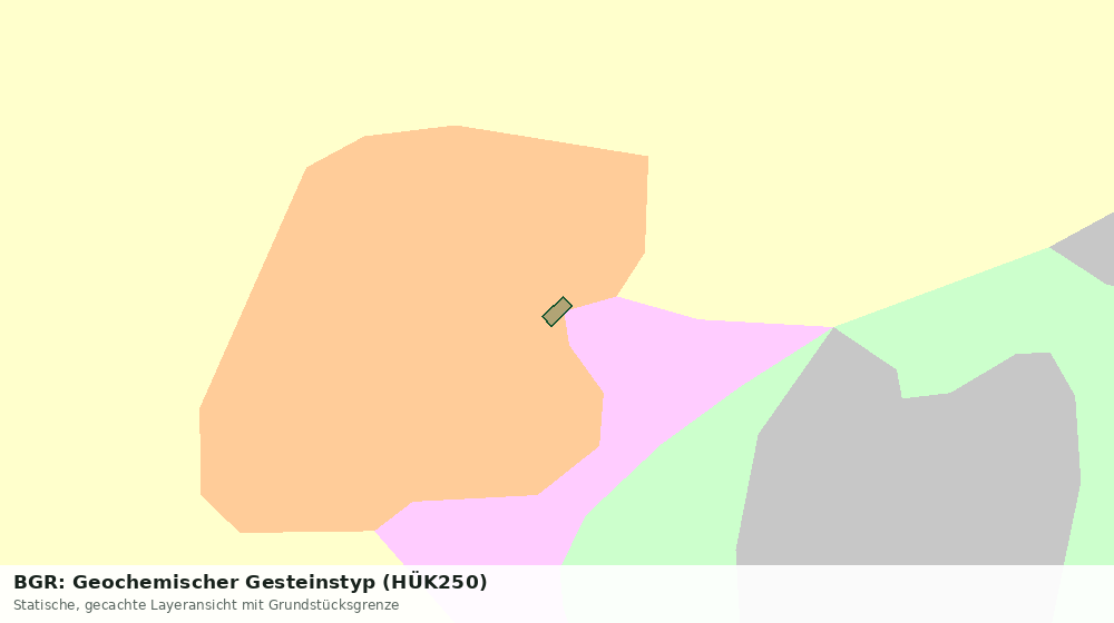 Statische Kartenansicht: BGR: Geochemischer Gesteinstyp (HÜK250)