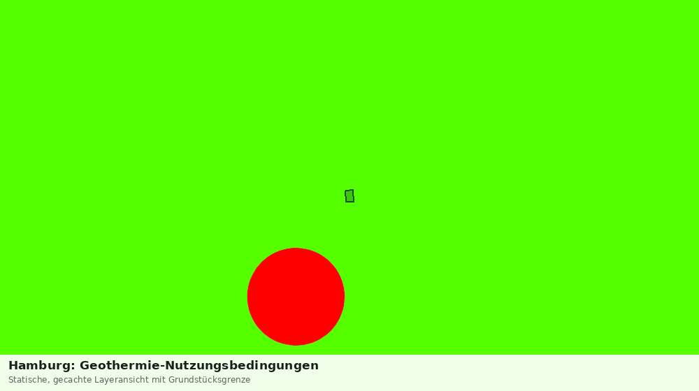 Statische Kartenansicht: Hamburg: Geothermie-Nutzungsbedingungen
