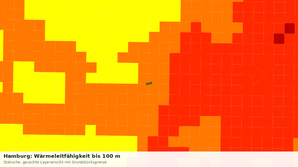 Statische Kartenansicht: Hamburg: Wärmeleitfähigkeit bis 100 m