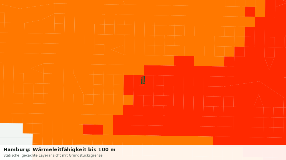 Statische Kartenansicht: Hamburg: Wärmeleitfähigkeit bis 100 m