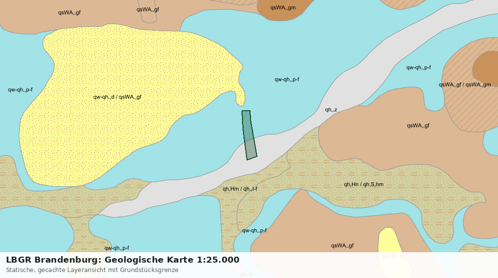 Statische Kartenansicht: LBGR Brandenburg: Geologische Karte 1:25.000