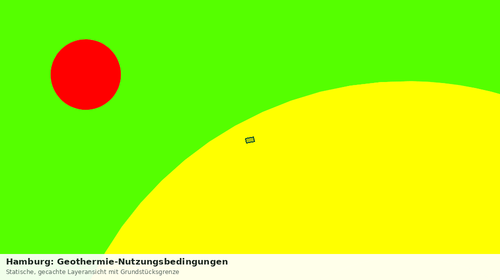 Statische Kartenansicht: Hamburg: Geothermie-Nutzungsbedingungen