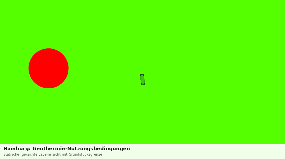 Statische Kartenansicht: Hamburg: Geothermie-Nutzungsbedingungen