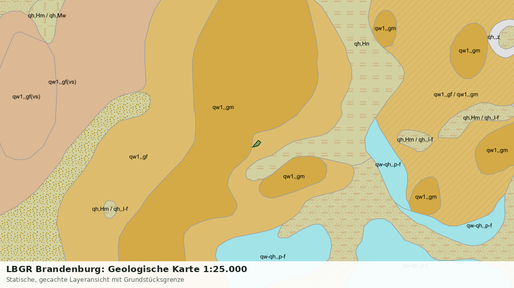 Statische Kartenansicht: LBGR Brandenburg: Geologische Karte 1:25.000