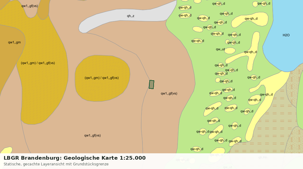 Statische Kartenansicht: LBGR Brandenburg: Geologische Karte 1:25.000