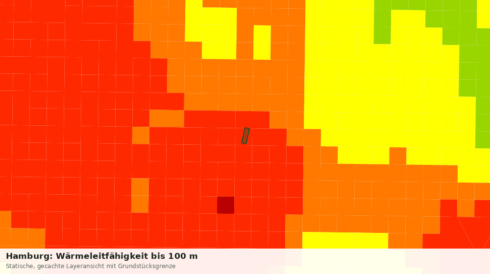 Statische Kartenansicht: Hamburg: Wärmeleitfähigkeit bis 100 m