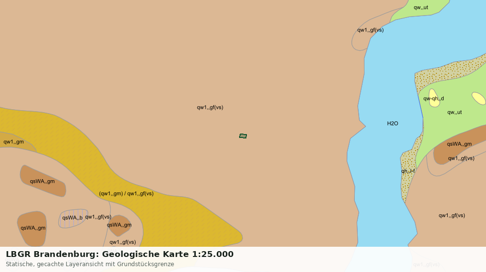 Statische Kartenansicht: LBGR Brandenburg: Geologische Karte 1:25.000