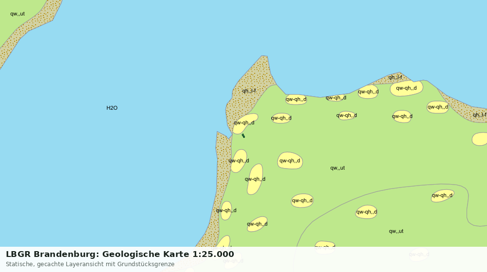 Statische Kartenansicht: LBGR Brandenburg: Geologische Karte 1:25.000