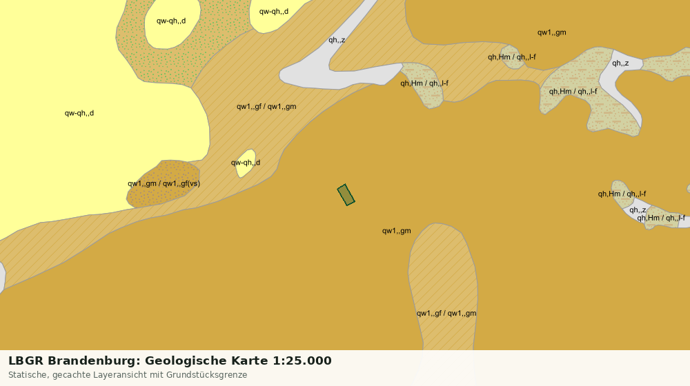 Statische Kartenansicht: LBGR Brandenburg: Geologische Karte 1:25.000