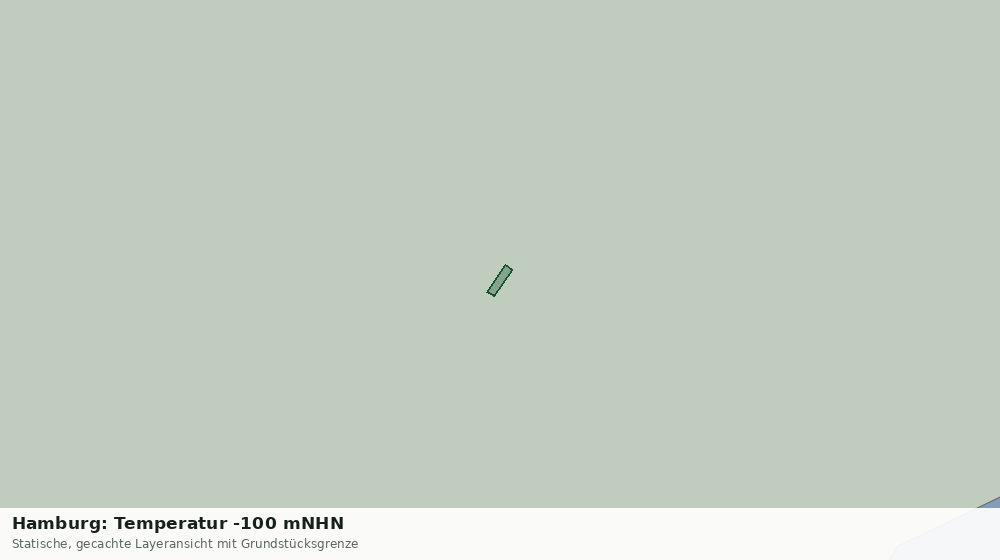 Statische Kartenansicht: Hamburg: Temperatur -100 mNHN