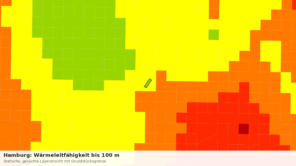 Statische Kartenansicht: Hamburg: Wärmeleitfähigkeit bis 100 m
