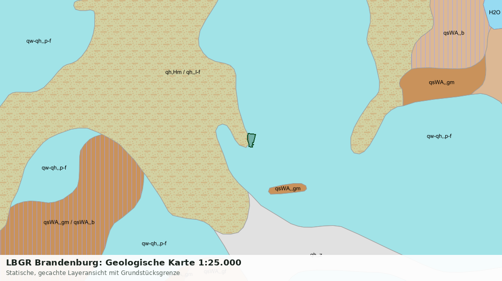 Statische Kartenansicht: LBGR Brandenburg: Geologische Karte 1:25.000