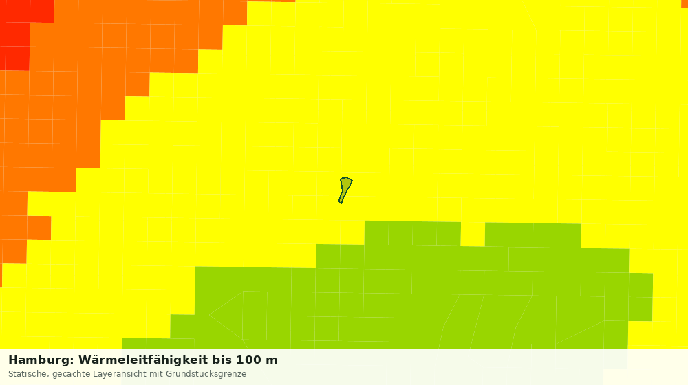 Statische Kartenansicht: Hamburg: Wärmeleitfähigkeit bis 100 m