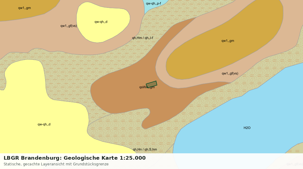 Statische Kartenansicht: LBGR Brandenburg: Geologische Karte 1:25.000