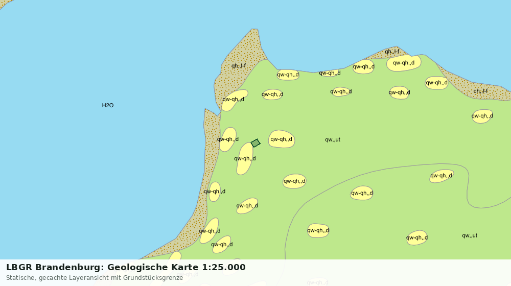 Statische Kartenansicht: LBGR Brandenburg: Geologische Karte 1:25.000