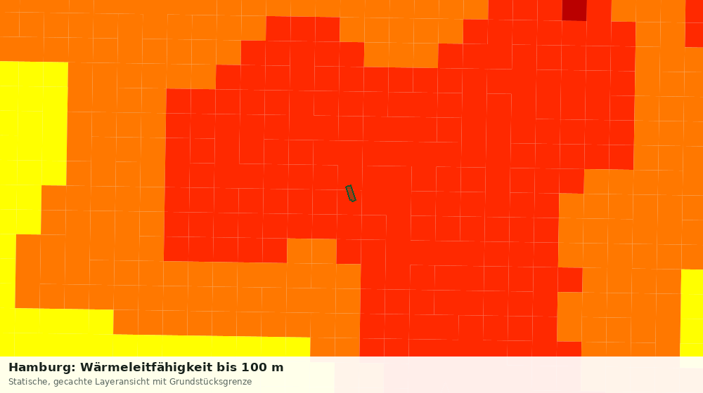 Statische Kartenansicht: Hamburg: Wärmeleitfähigkeit bis 100 m