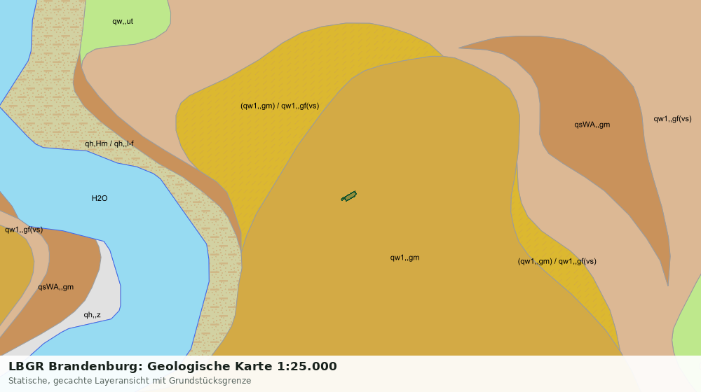 Statische Kartenansicht: LBGR Brandenburg: Geologische Karte 1:25.000
