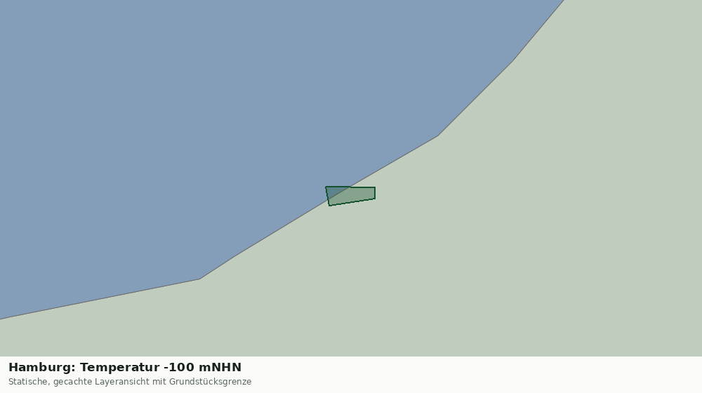 Statische Kartenansicht: Hamburg: Temperatur -100 mNHN