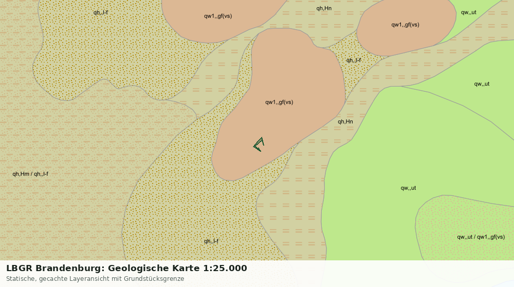 Statische Kartenansicht: LBGR Brandenburg: Geologische Karte 1:25.000