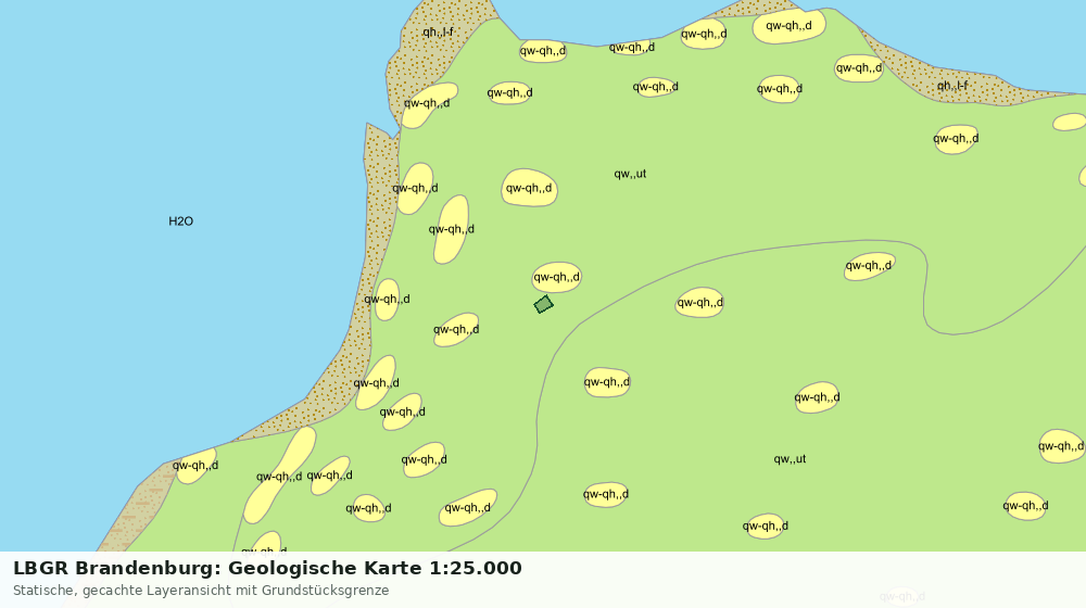 Statische Kartenansicht: LBGR Brandenburg: Geologische Karte 1:25.000
