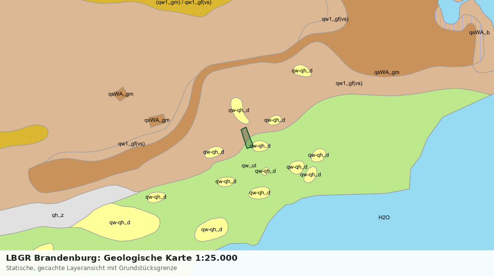 Statische Kartenansicht: LBGR Brandenburg: Geologische Karte 1:25.000