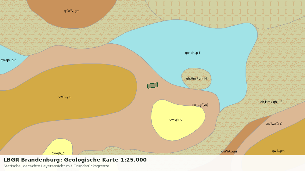 Statische Kartenansicht: LBGR Brandenburg: Geologische Karte 1:25.000