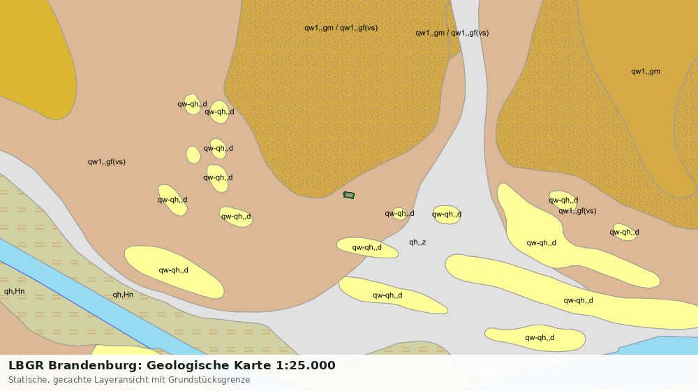 Statische Kartenansicht: LBGR Brandenburg: Geologische Karte 1:25.000